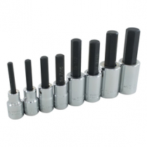 #DW24LS GRAY HEX HEAD SOCKET SET, 1/2" DR, 8PCE