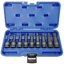 610332, 9 PC 1/2" DR S.A.E. BALL NOSE HEX IMPACT SOCKET SET