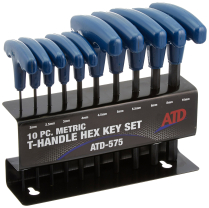 ATD 575 10PC METRIC T-HANDLE HEX KEY SET