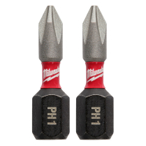 48-32-4411 MILWAUKEE 1" IMPACT PHILIPS #1 BIT 2PK