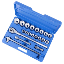 600407 21-PIECE 3/4" DR METRIC SOCKET SET – 12 POINT
