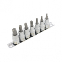 7 PC 3/8" DR S.A.E. 2" Long Hex Bit Socket Set