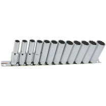 JET 601236 3/8" DR CHROME SOCKET SET METRIC DEEP 12 PT 12 PC