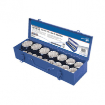JET 601405 3/4" DR CHROME SOCKET SET, SAE - 12 PT - 17PC