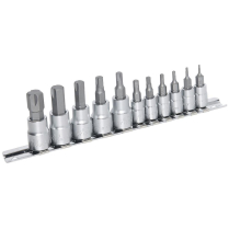 601809 HEX BIT SOCKET SET 1/4" & 3/8" DR 11PC METRIC