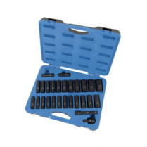 610327 SOCKET SET, 1/2" SAE/METRIC, 27PCE