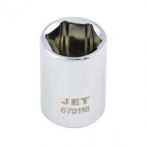 670116 SOCKET, 6 PT, 1/2", 1/4" DRIVE