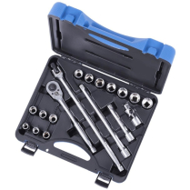 600326 SOCKET WRENCH SET, METRIC, 1/2" DRIVE