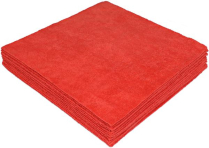 A50103E MICROFIBRE CLOTH 14"X14" RED 250GSM 10EA/PK