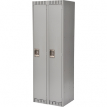 FL363 LOCKERS BANK OF 2, 24" X 18" X 72" STEEL GREY