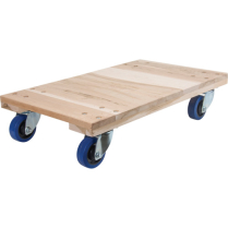 MP091 Heavy-Duty Solid Wood Dollies, Rubber Wheels, 1400 lbs