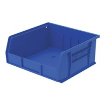 S-12416BLU Plastic Stackable Bins - 11 x 8 x 7", Blue