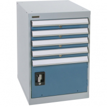 FH670 Pedestal Workbench with One Door & Four Drawers, 4 Dra