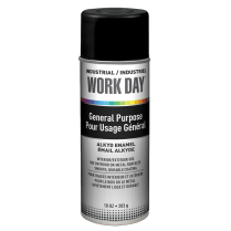 WORKDAY #A04412007 SPRAY PAINT ENAMEL FLAT BLACK 10OZ
