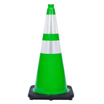 375-16028-L-H CONE 28" LIME GREEN 7LBS BASE 4" COLLAR