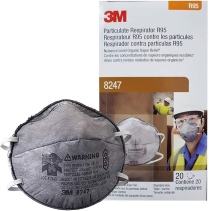 3M #8247 DISPOSABLE RESPIRATOR (20/BOX)