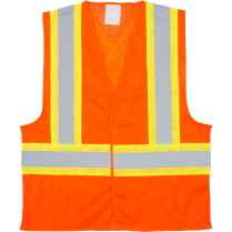 SCN #SAR624 TRAFFIC VEST, XL, W/2 REFLECTIVE BANDS