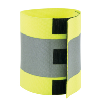 SCN #SEA697 ARM/LEG BAND, TRAFFIC LIME W/SILVER, 1.5" X 10"