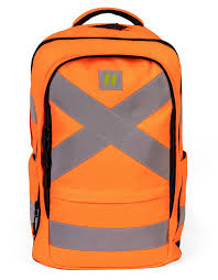 072-HVL0256 HIV VIS ORANGE OXFORD BACKPACK