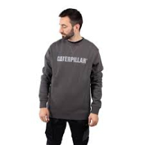 1050026 CAT MIDWEIGHT CREWNECK SWEATSHIRT GREY MED