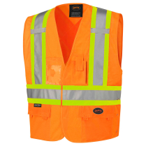 134, HI-VIZ SAFETY VEST - TRICOT POLY INTERLOCK 4/5XL, CTC