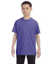 5000B GILDAN YOUTH COTTON TEE VIOLET SMALL