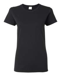 5000L WOMENS GILDAN COTTON TEE BLACK SMALL