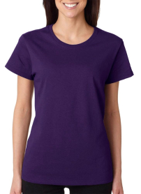 5000B GILDAN WOMENS COTTON TEE PURPLE MED