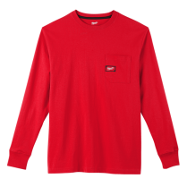 MILWAUKEE 602 LONG SLEEVE POCKET SHIRT RED 2XL