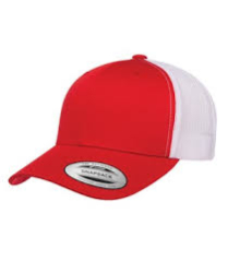 6606, Retro Trucker Cap, SnapBack, Red