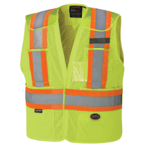 PIONEER 6933 HI VIS POLY MESH SAFETY VEST YELLOW L/XL