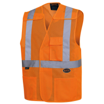 6963 HI VIZ ORANGE TEAR AWAY MESH VEST S/M