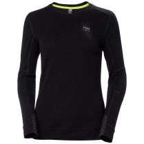 75209 WOMENS HH LIFA MERINO CREWNECK BLACK XL