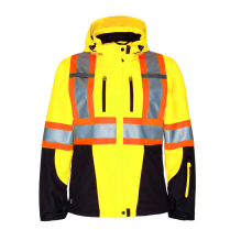 P6423 WOMENS HI VIS SOFTSHELL PROJOB YELLOW XL