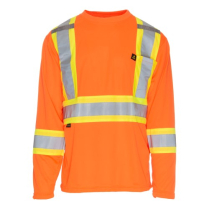 S05970 LONG SLEEVE HI VIS SHIRT ORANGE XS
