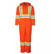 VIKING 270 GSM ORANGE COVERALL W. 4" STRIPES SIZE XL