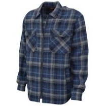 WS05 TOUGHDUCK QUILT LINED FLANNEL SHIRT NAVY XL