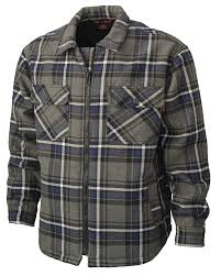 WS15 TOUCH DUCK SHERPA FLANNEL SHIRT GREY XL