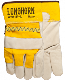 WATSON A281EXL LEATHER COWHIDE GLOVE COTTON BACK