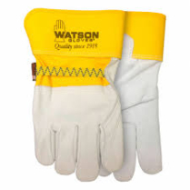 WATSON A281EXL LEATHER COWHIDE GLOVE COTTON BACK