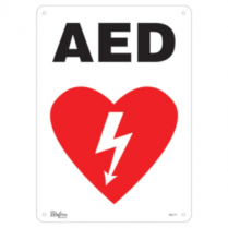 SGL771 AED" Sign, 14" x 10", Plastic, English