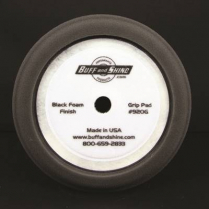 BUFF PAD -BLACK CONTOURED FOAM FINISHING 80PPI 9.5"DIA 1.5"T