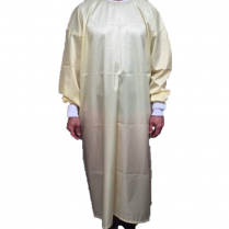 Reusable Isolation Gown Yellow Knit Cuff & Ties, Level I (60pcs/CS)
