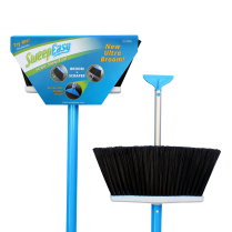 SweepEasy® Broom with Deployable /Retractable Scraper Blue (3)