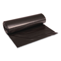 Recycled Can Liners, 45 gal, 1.6 mil, Black, 10 Rolls