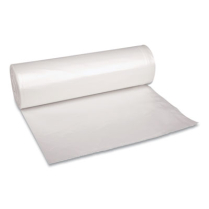 Recycled Can Liners, 60 gal, 1.4 mil, Clear, 10 Rolls