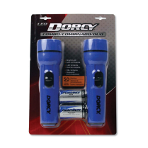 Dorcy LED Flashlight Pack,1 D Battery (Incl), Blue, 2 PK