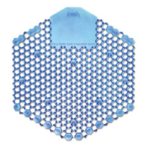 Urinal Deodorizer Screen, Cotton Blossom, Blue, 10/Box