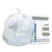 High-Density Waste Liners, 30 gal, 10 mic, Natural, 500/case