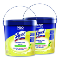 Professional Disinfecting Wipe Bucket, 1-Ply, 6 x 8, Lemon and Lime Blossom, White, 800 Wipes/Bucket, 2 Buckets/CS